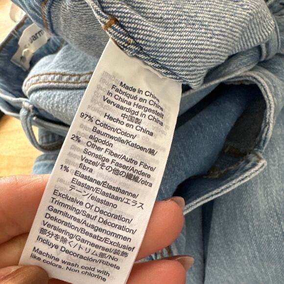 Madewell x Warm Women's High-Rise Belted Wide-Leg Denim Jeans, Size 27, EUC - Picture 8 of 9